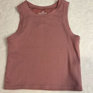 Hollister Women's Mauve Ribbed Tank Top sz xxs